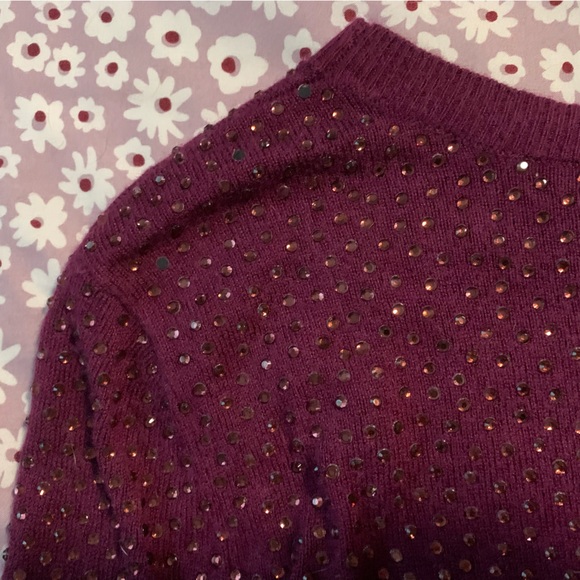 ASO Taylor Swift Alice + Olivia Cena Purple Rhinestone Sweater Eras Tour - Picture 13 of 13